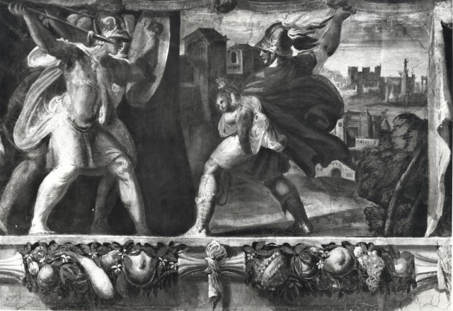 A. Villani e Figli — Niccolò Dell'Abate (1509-71). Storie di Camilla (affresco). Bologna - Biblioteca Universitaria. Palazzo Poggi — insieme